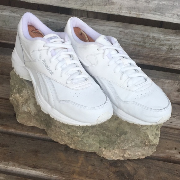 Reebok Other - Reebok Walking White Leather Sneakers Mens 9